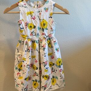Crazy 8 Floral Print Dress with Yellow Accents